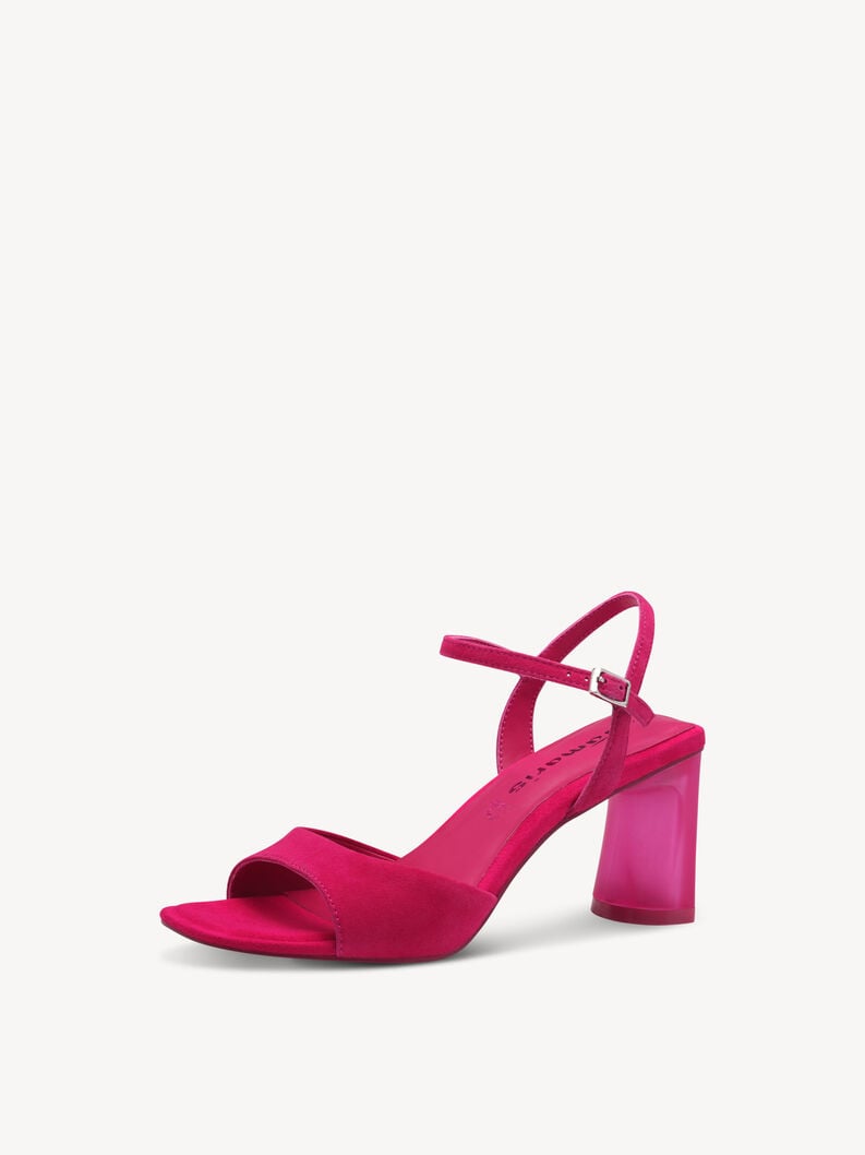 in pelle sandalo con tacco - rosa 1-28340-44-513 compra tamaris sandali online