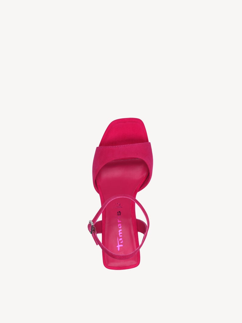 in pelle sandalo con tacco - rosa 1-28340-44-513 compra tamaris sandali online