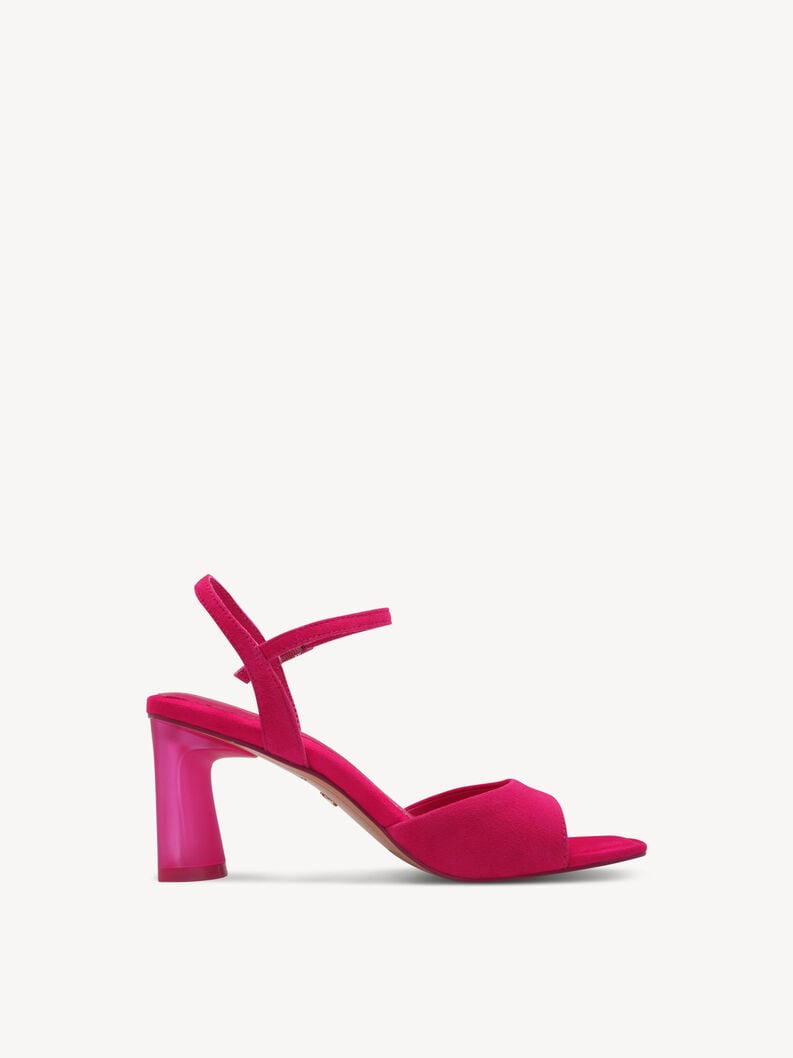 in pelle sandalo con tacco - rosa 1-28340-44-513 compra tamaris sandali online
