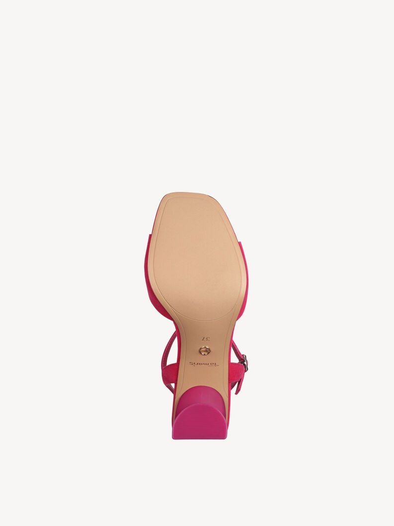 in pelle sandalo con tacco - rosa 1-28340-44-513 compra tamaris sandali online