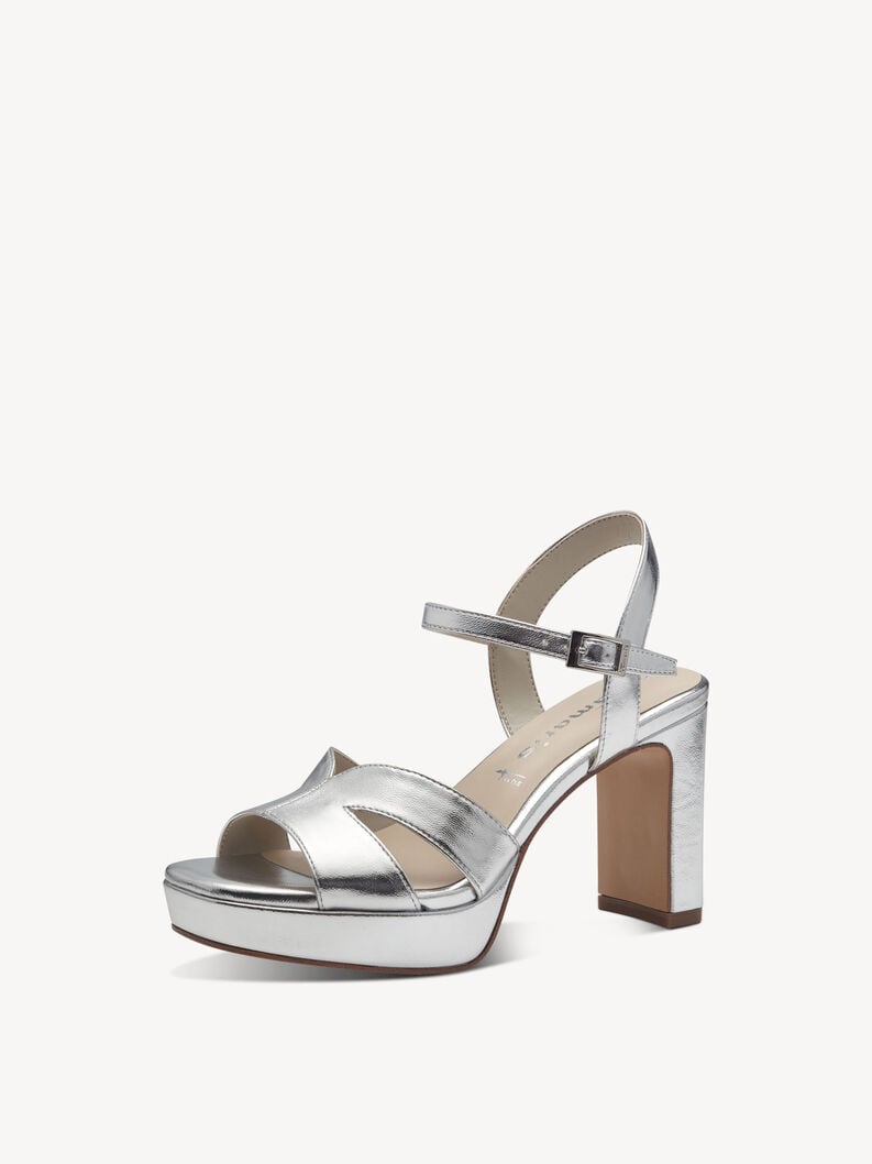 sandalo con tacco - argento 1-28349-42-941 compra tamaris sandali online