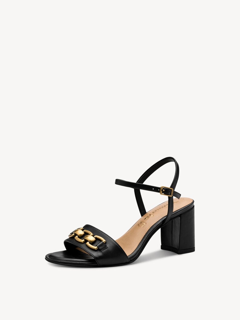 in pelle sandalo con tacco - nero 1-28353-44-003 compra tamaris sandali online