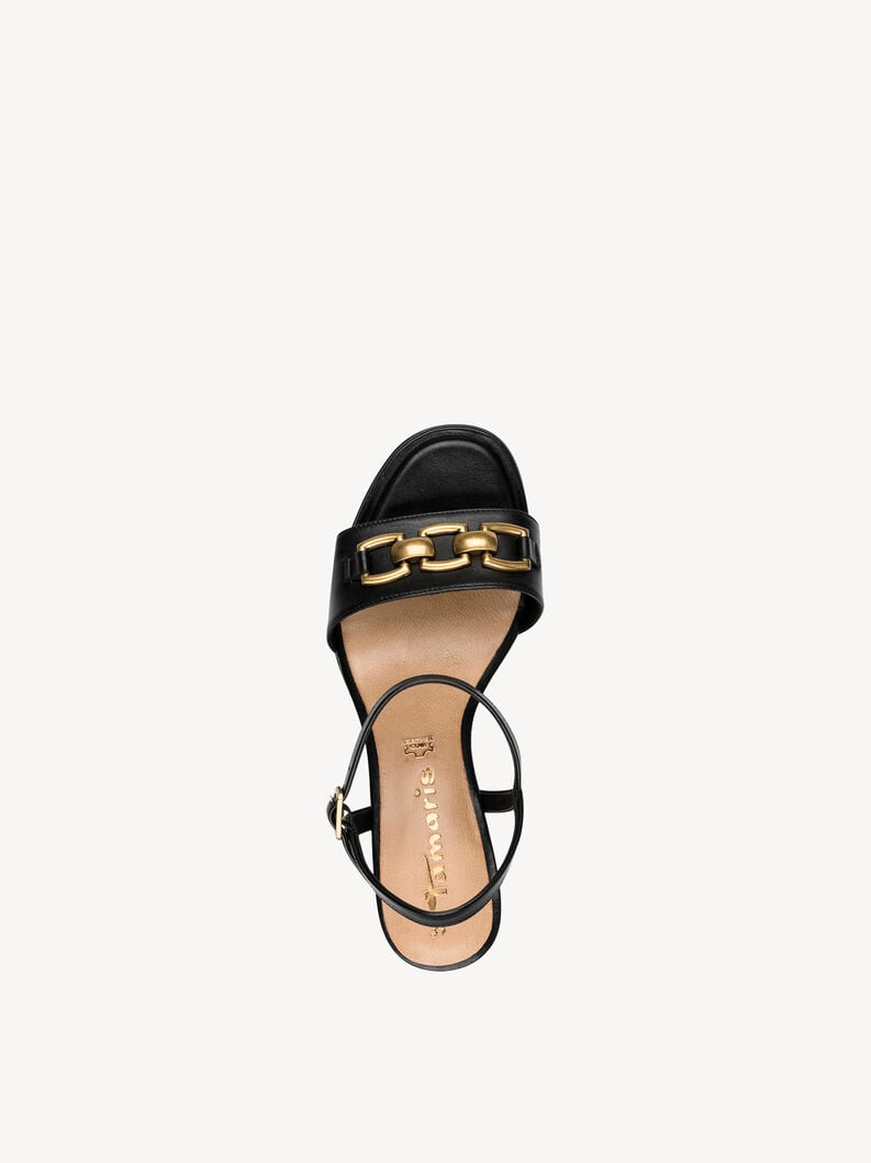 in pelle sandalo con tacco - nero 1-28353-44-003 compra tamaris sandali online