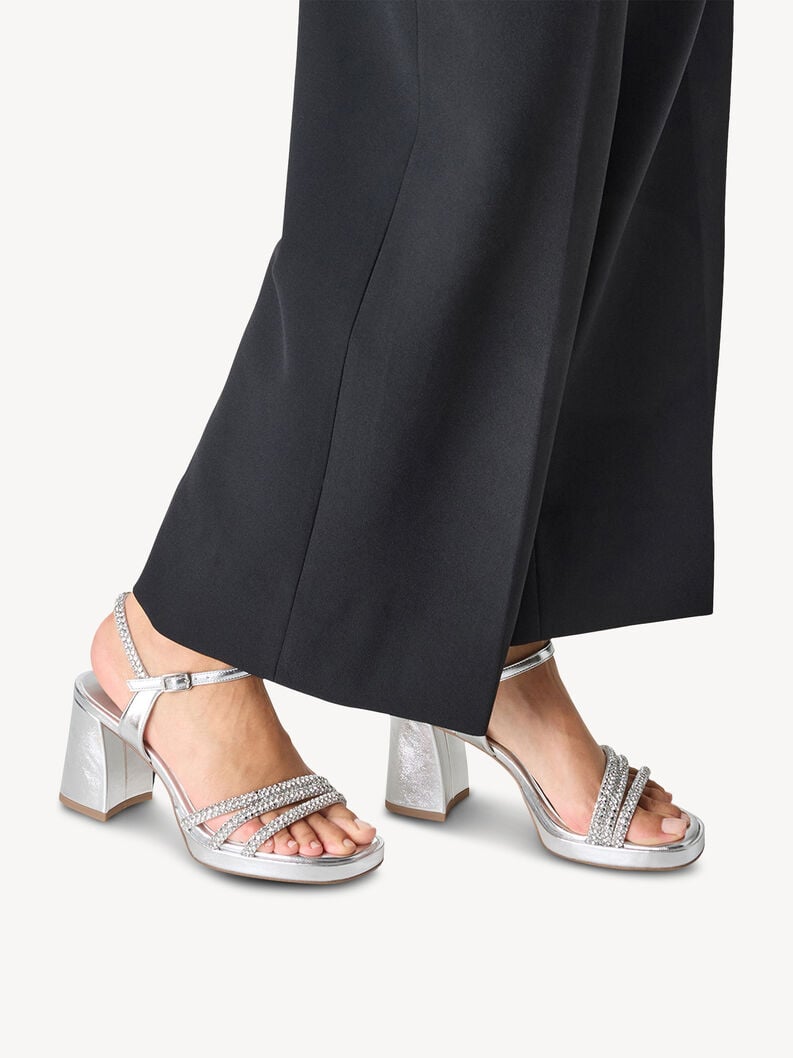 sandalo con tacco - argento 1-28355-44-919 compra tamaris sandali online