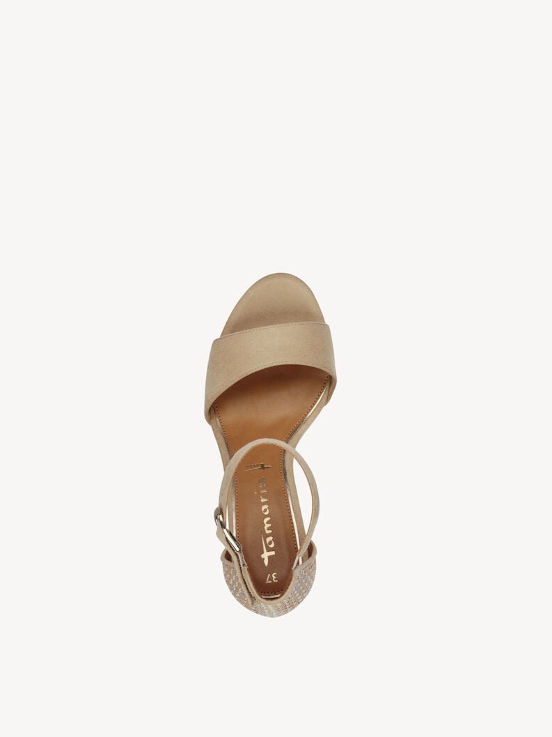 sandalo con tacco - beige 1-28356-42-445 compra tamaris sandali online