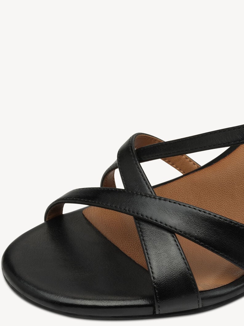 in pelle sandalo con tacco - nero 1-28364-44-001 compra tamaris sandali online
