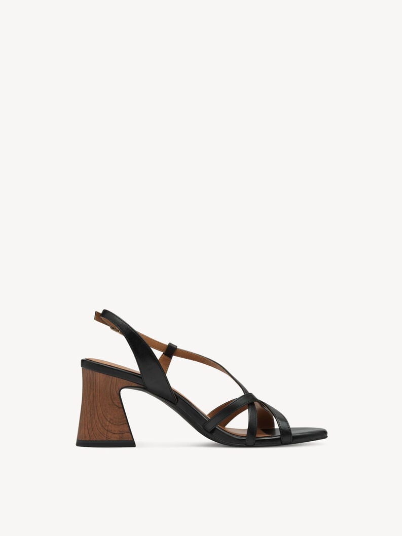 in pelle sandalo con tacco - nero 1-28364-44-001 compra tamaris sandali online