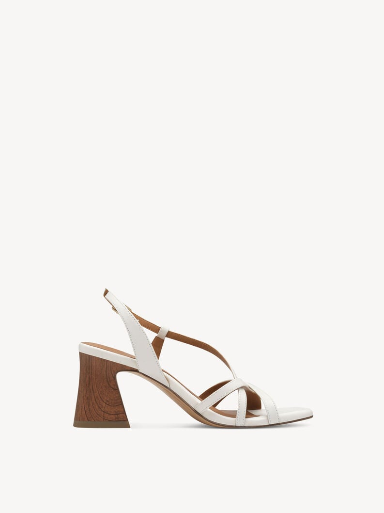 in pelle con tacco sandalo bianco 1-28364-44-100 compra tamaris sandali online