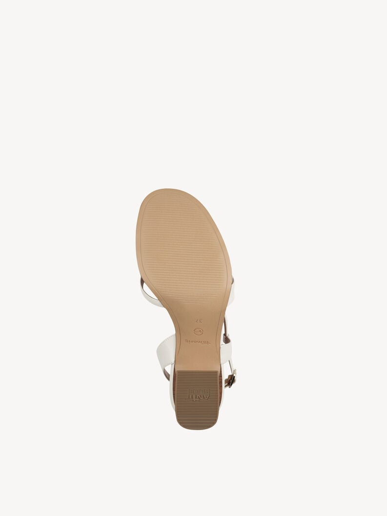 in pelle con tacco sandalo bianco 1-28364-44-100 compra tamaris sandali online