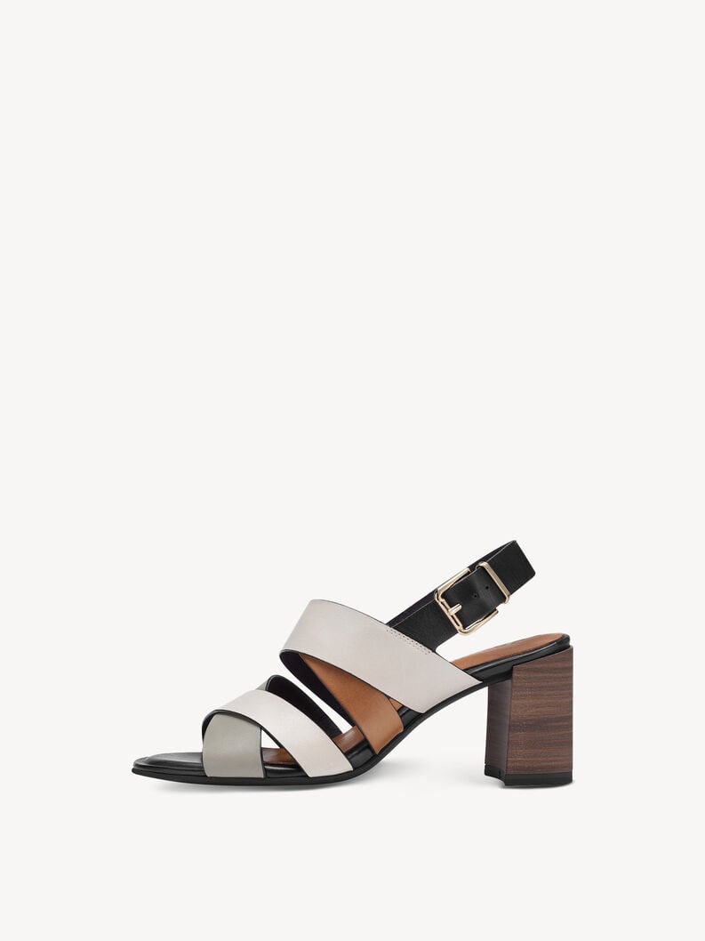 in pelle con tacco sandalo beige 1-28392-42-430 compra tamaris sandali online