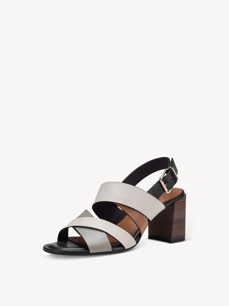 in pelle con tacco sandalo beige 1-28392-42-430 compra tamaris sandali online