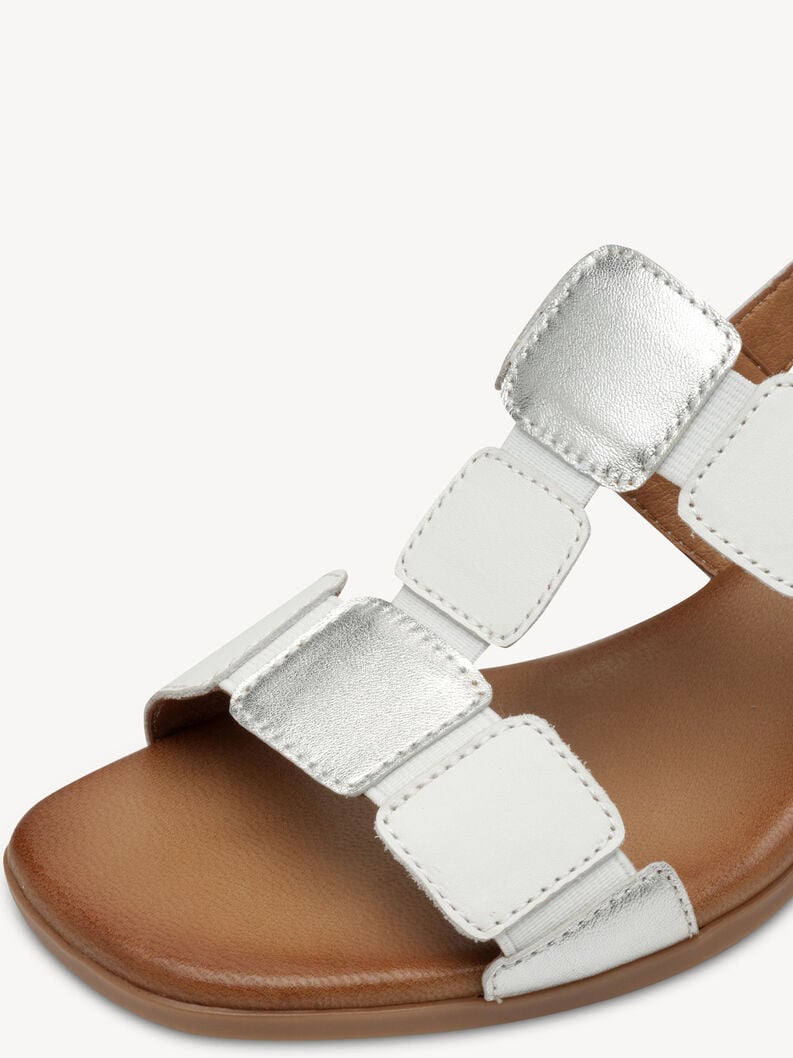 in pelle con tacco sandalo bianco 8-88203-42-191 compra tamaris sandali online