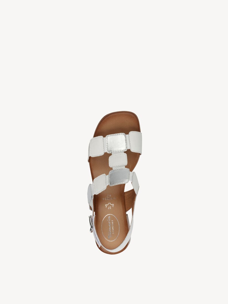 in pelle con tacco sandalo bianco 8-88203-42-191 compra tamaris sandali online