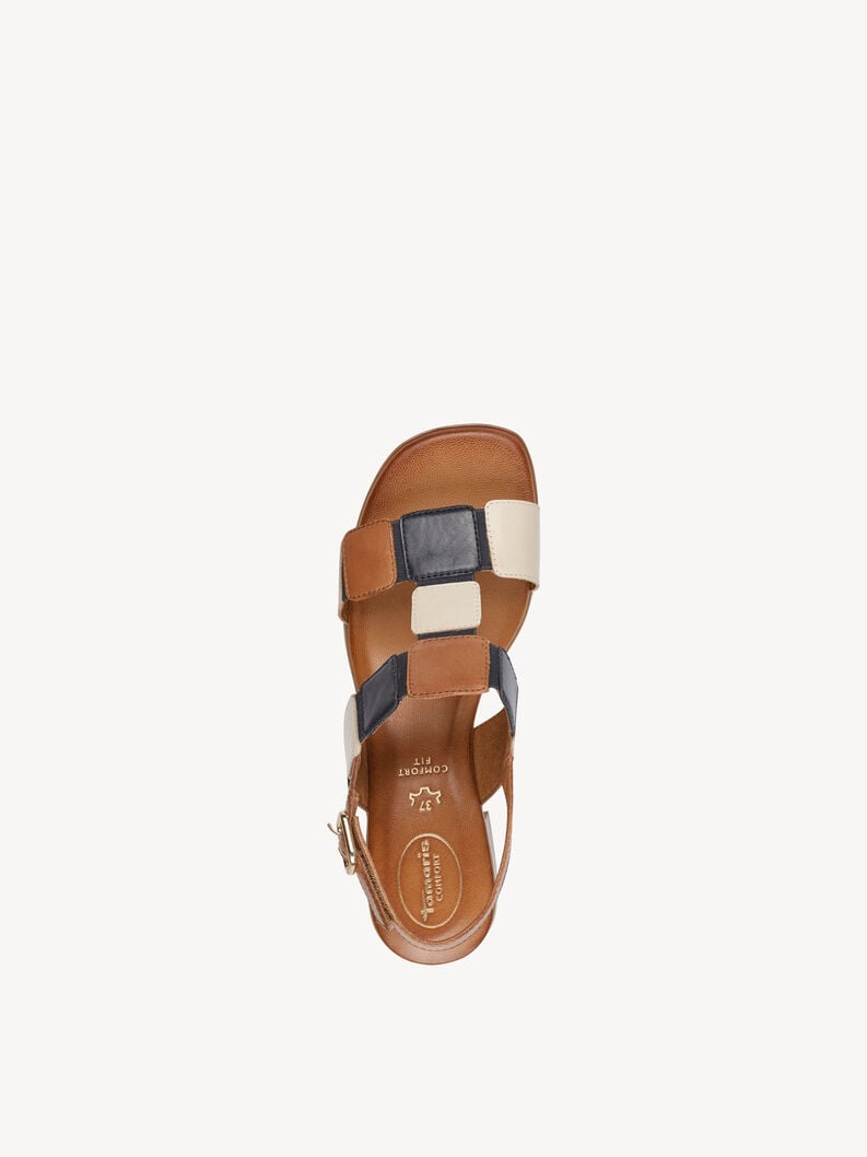 in pelle con tacco sandalo blu 8-88203-42-890 compra tamaris sandali online