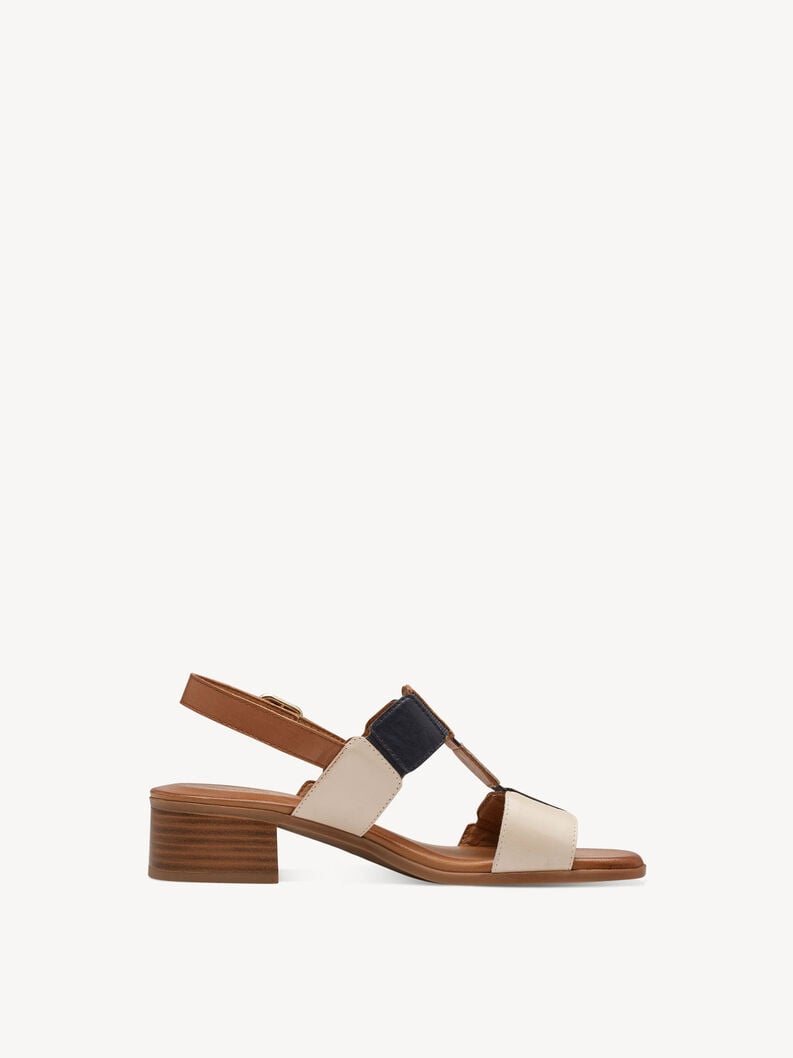 in pelle con tacco sandalo blu 8-88203-42-890 compra tamaris sandali online