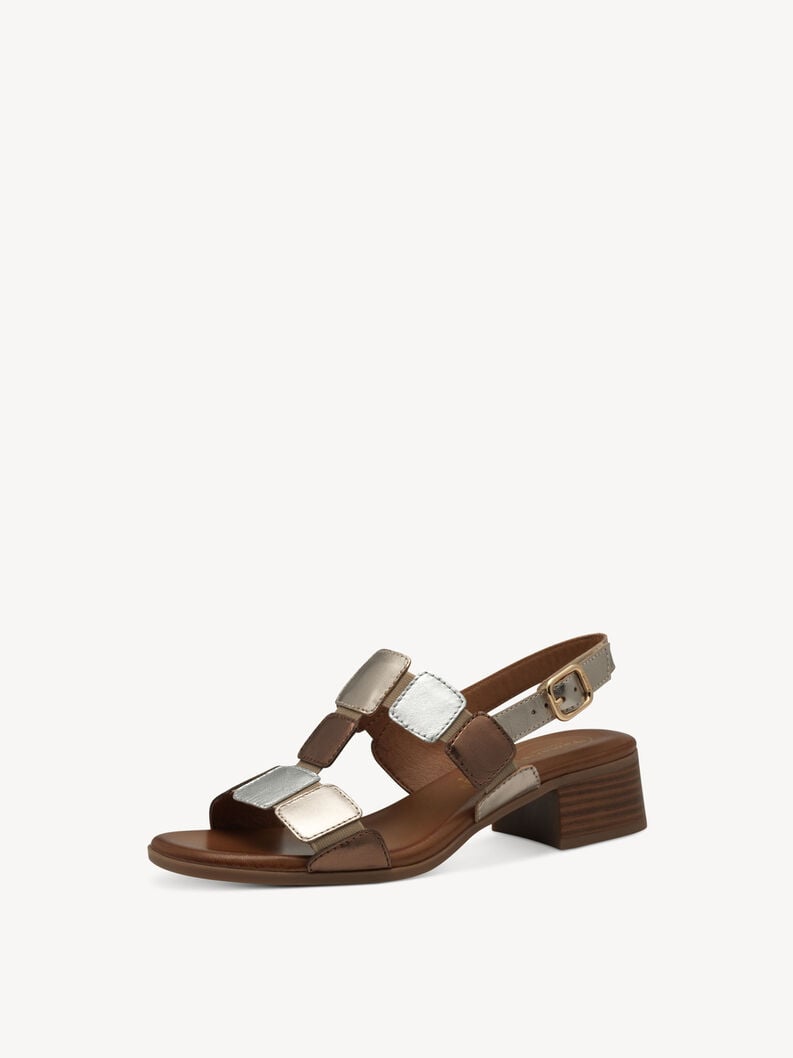 in pelle sandalo con tacco metallico 8-88203-42-992 compra tamaris sandali online