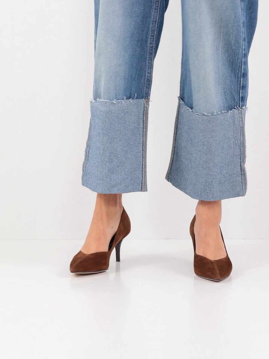 décolletés in pelle - marrone 1-22422-46-305 compra tamaris pompe online