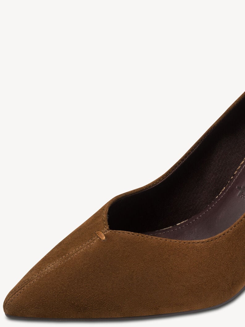 décolletés in pelle - marrone 1-22422-46-305 compra tamaris pompe online