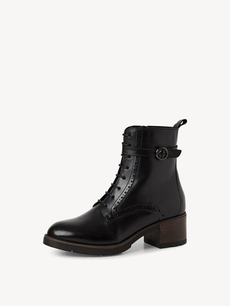 bootie in pelle - nero 1-25143-45-001 compra tamaris stivaletti online