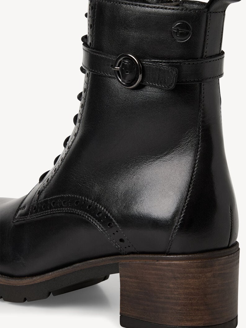 bootie in pelle - nero 1-25143-45-001 compra tamaris stivaletti online