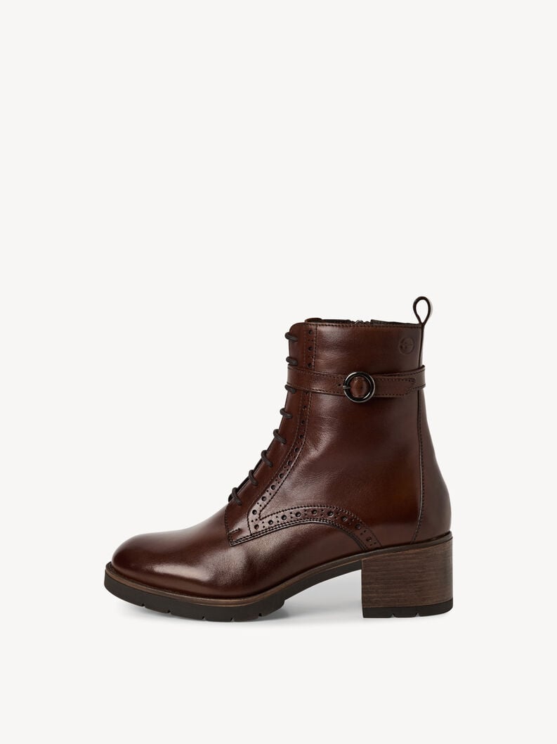 bootie in pelle - marrone 1-25143-45-311 compra tamaris stivaletti online