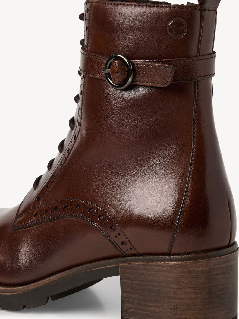 bootie in pelle - marrone 1-25143-45-311 compra tamaris stivaletti online