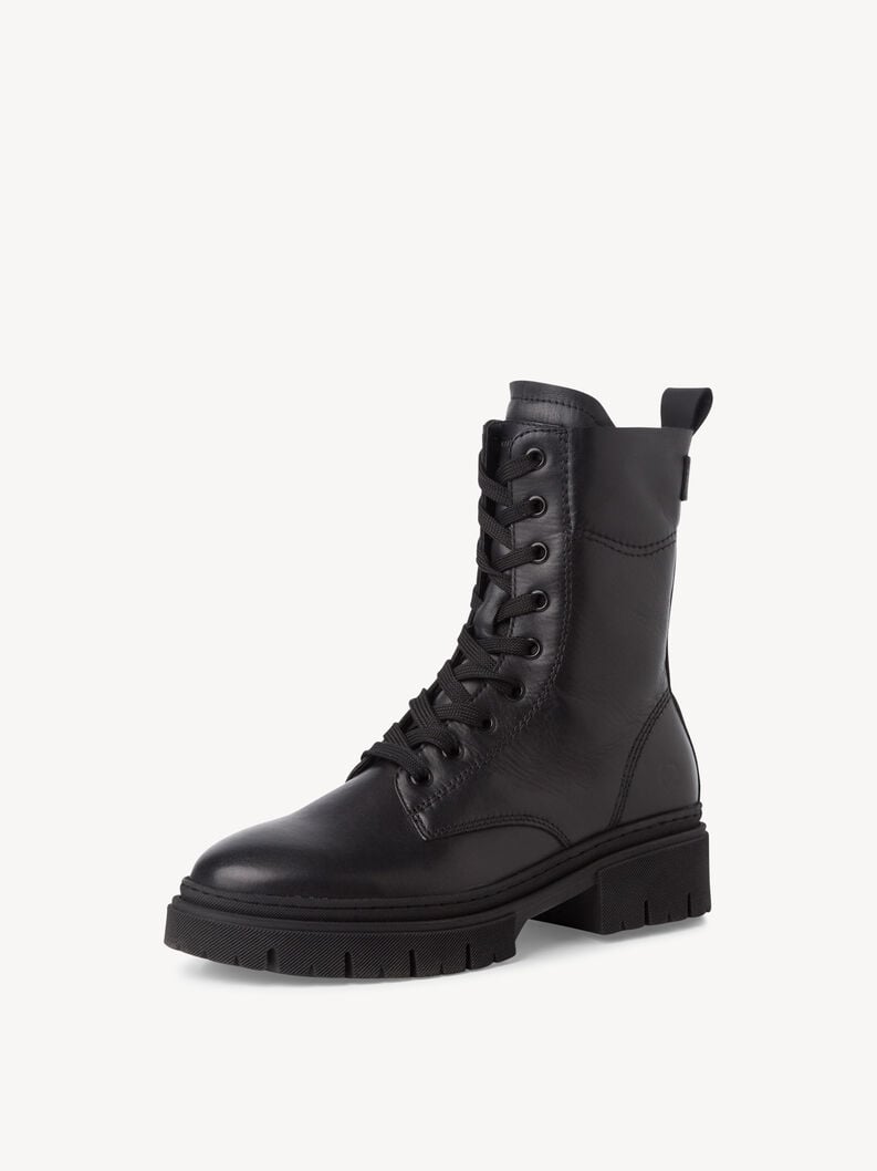 bootie in pelle - nero 1-25213-43-001 compra tamaris stivaletti online