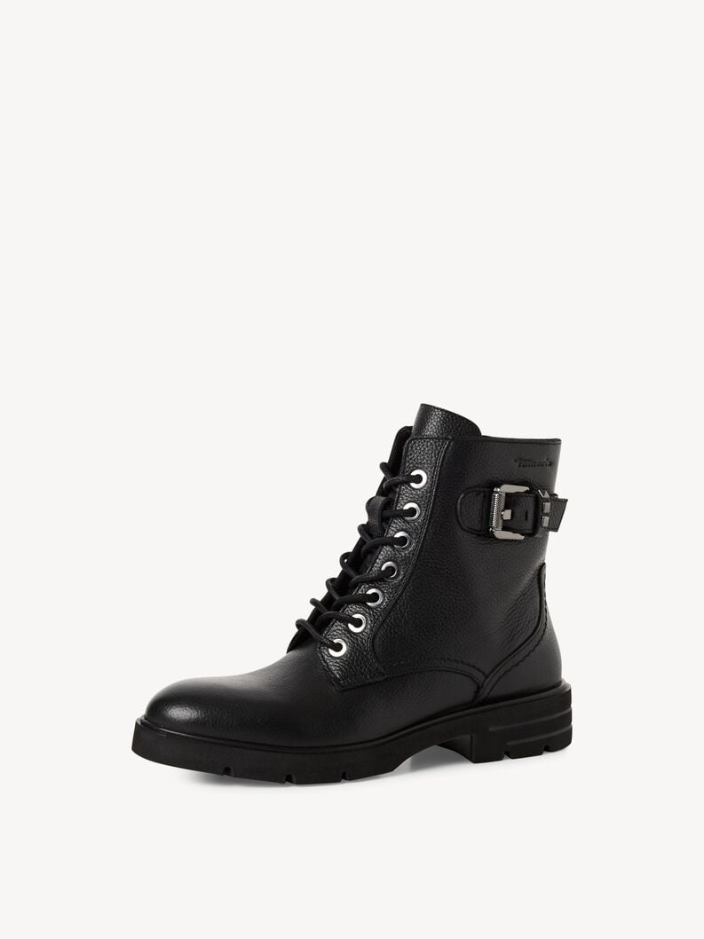 bootie in pelle - nero 1-25216-45-001 compra tamaris stivaletti online