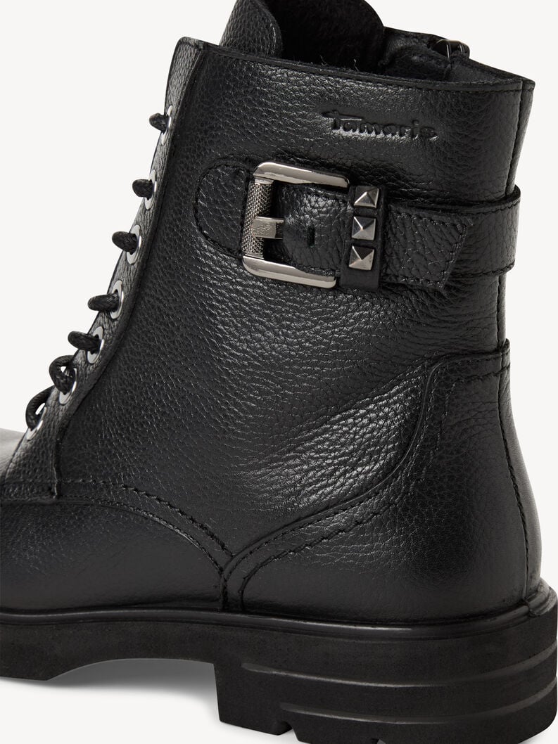 bootie in pelle - nero 1-25216-45-001 compra tamaris stivaletti online