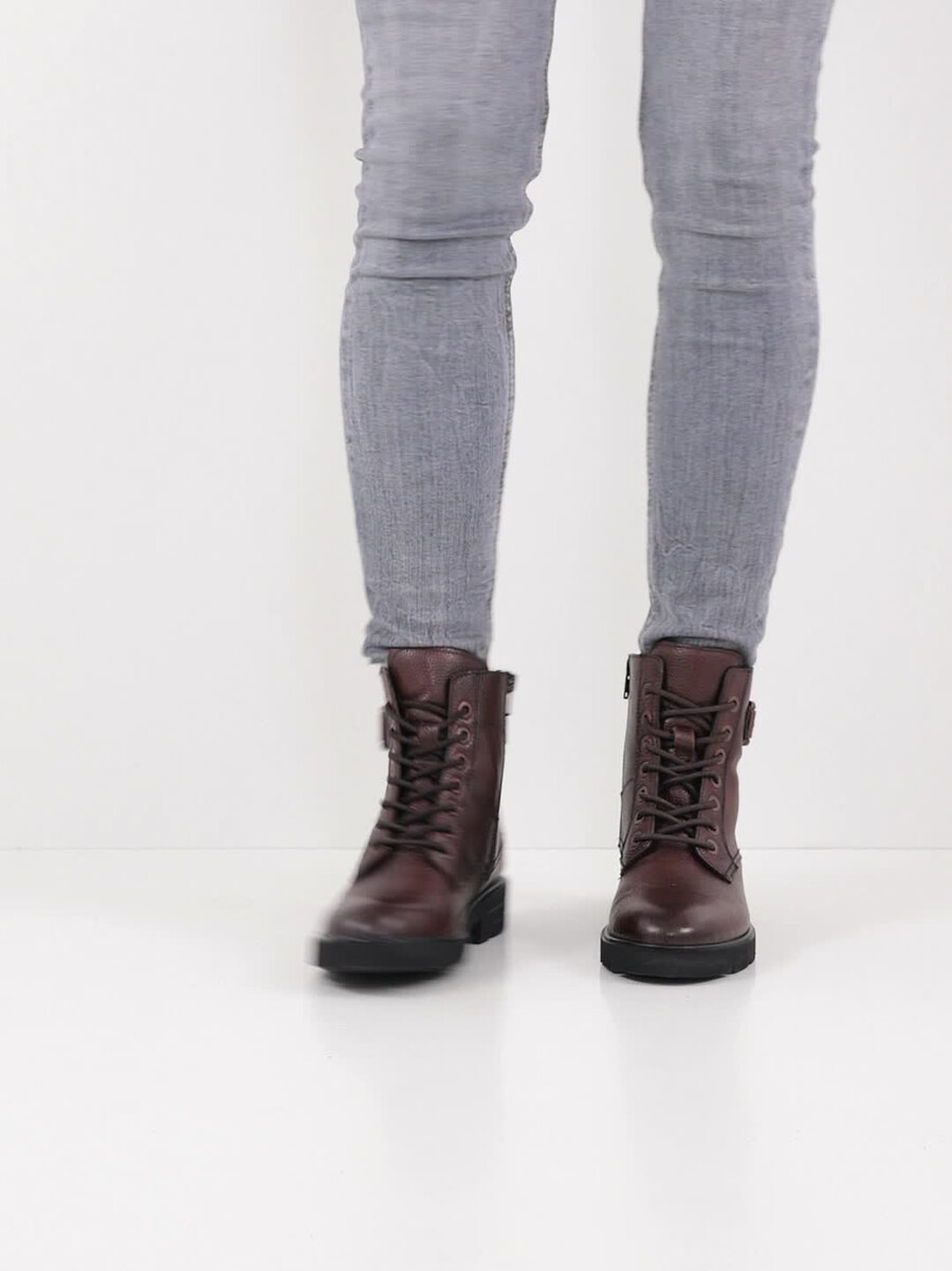 bootie in pelle - marrone 1-25216-45-304 compra tamaris stivaletti online