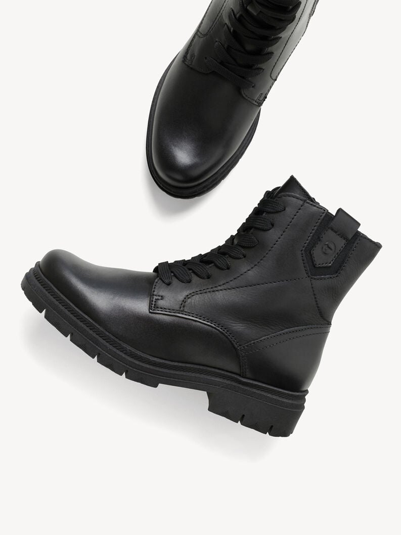 bootie in pelle - nero 1-25217-45-003 compra tamaris stivaletti online
