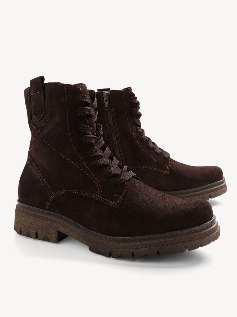 bootie in pelle - marrone 1-25217-45-304 compra tamaris stivaletti online