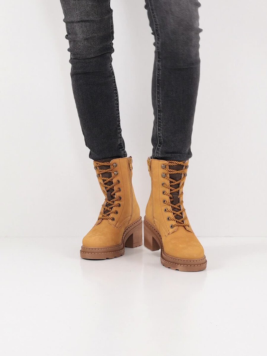 bootie in pelle - giallo 1-25294-45-610 compra tamaris stivaletti online