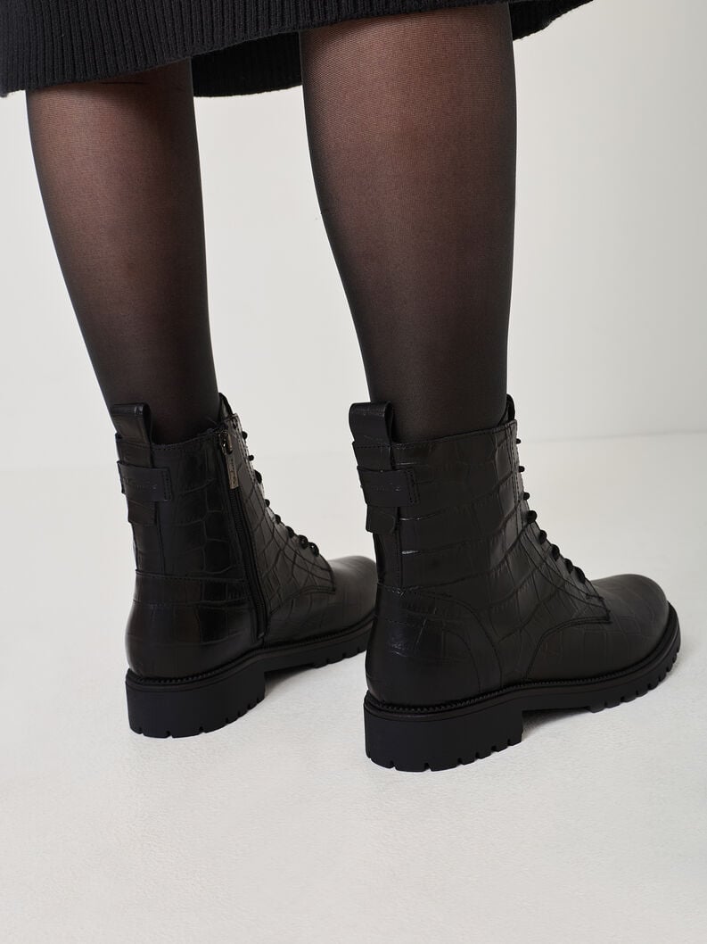 bootie in pelle - nero 1-25402-43-028 compra tamaris stivaletti online