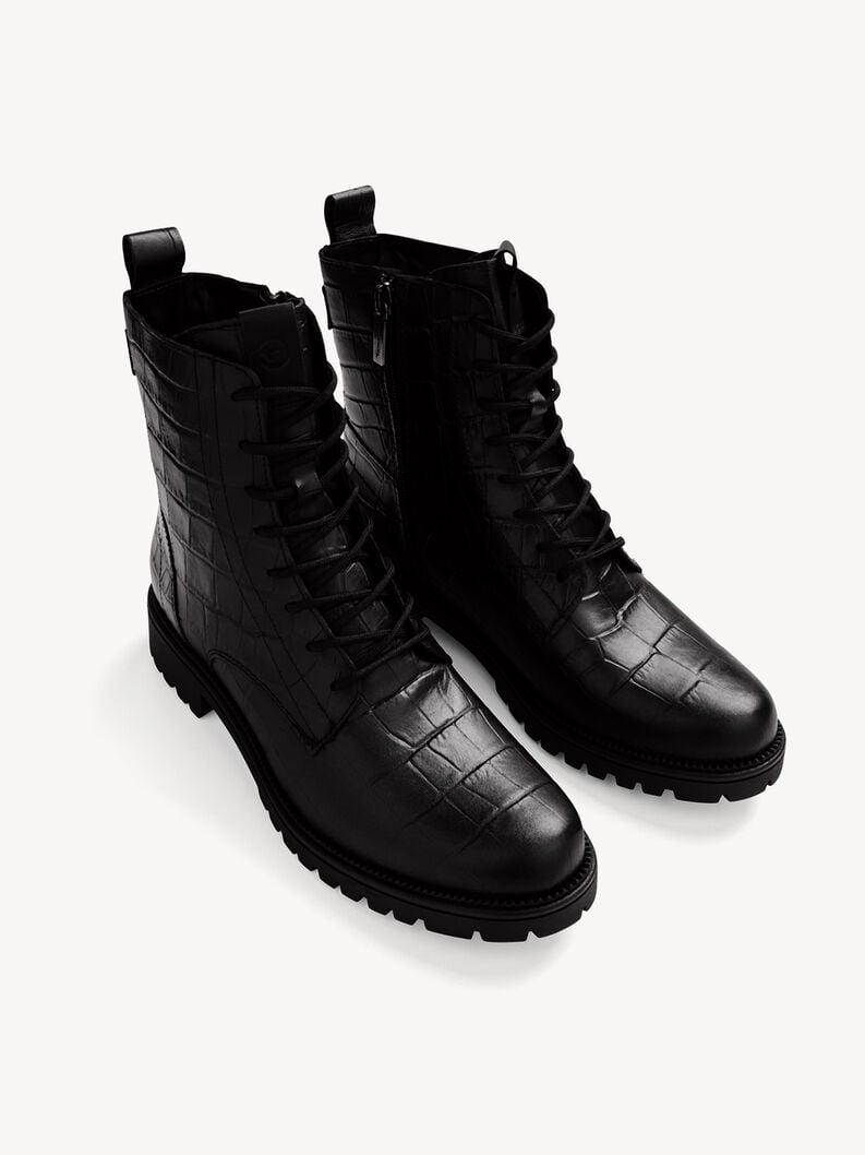 bootie in pelle - nero 1-25402-43-028 compra tamaris stivaletti online