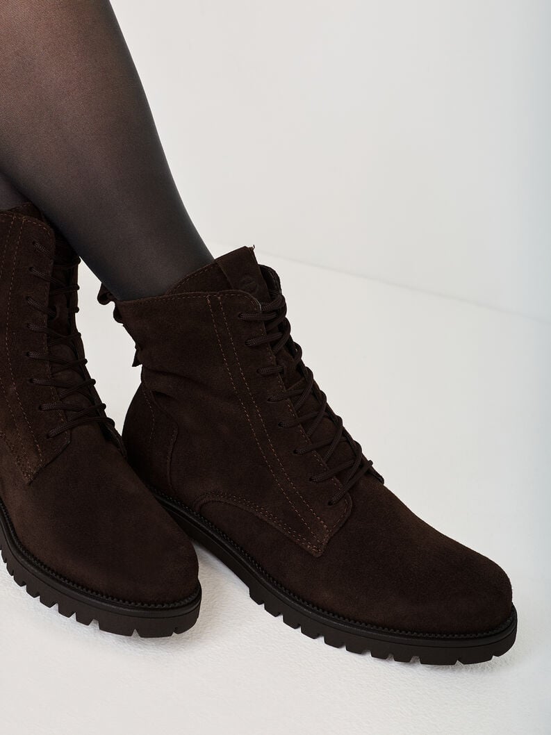 bootie in pelle - marrone 1-25402-43-347 compra tamaris stivaletti online