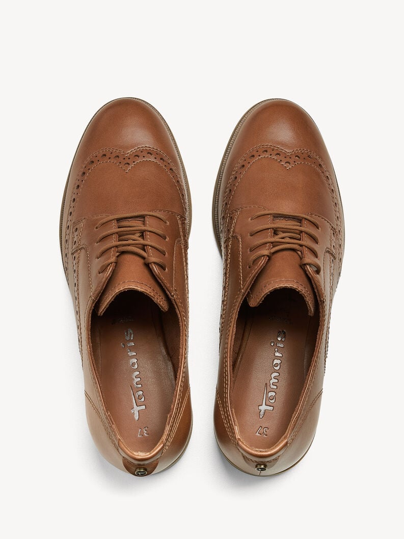 in pelle scarpe basse - marrone 1-23290-43-444 compra tamaris scarpe basse pantofole online