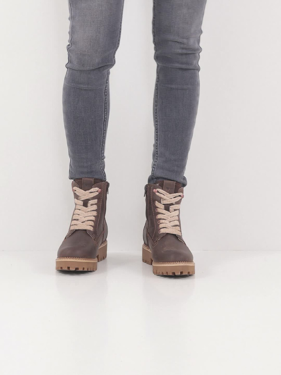 bootie in pelle - marrone fodera calda 1-26224-45-304 compra tamaris stivaletti online