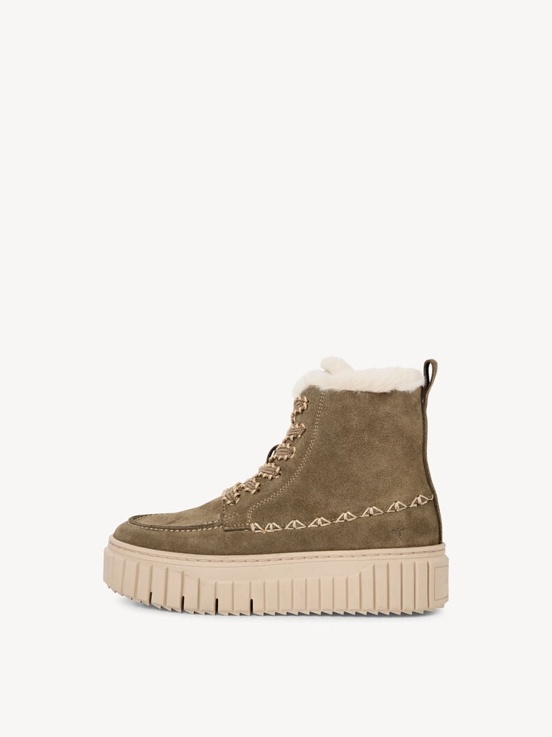 bootie in pelle - verde fodera calda 1-26260-45-722 compra tamaris stivaletti online