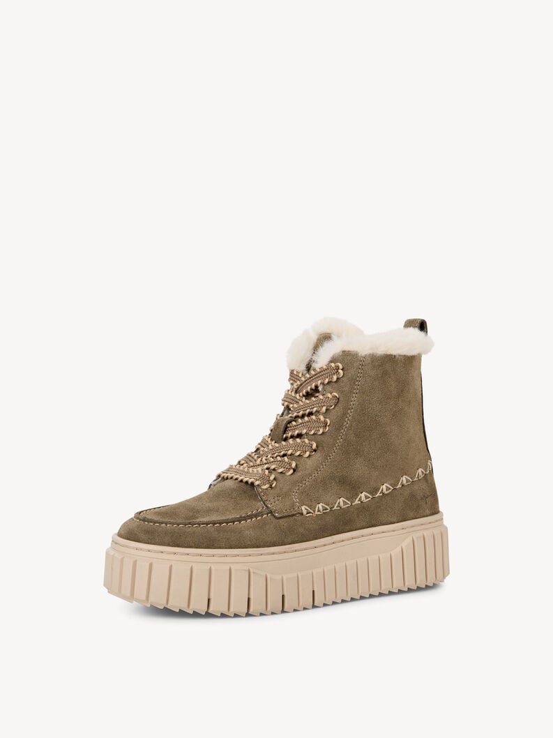 bootie in pelle - verde fodera calda 1-26260-45-722 compra tamaris stivaletti online