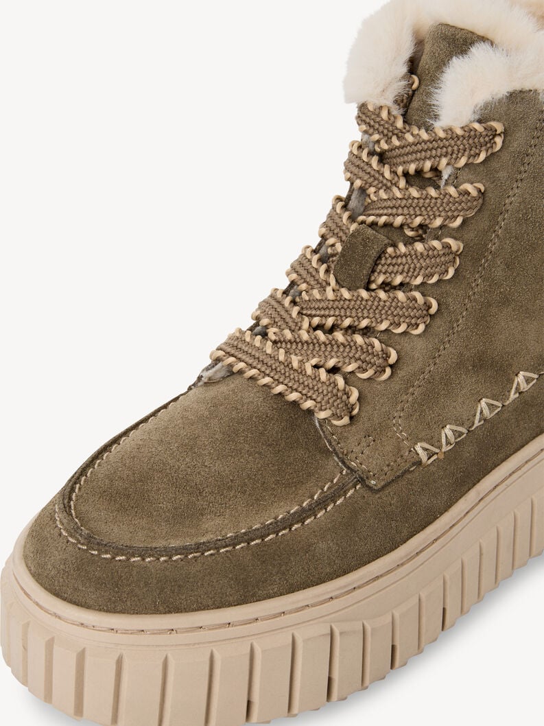 bootie in pelle - verde fodera calda 1-26260-45-722 compra tamaris stivaletti online