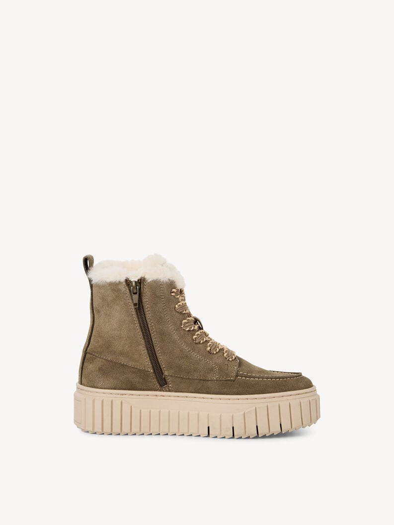 bootie in pelle - verde fodera calda 1-26260-45-722 compra tamaris stivaletti online