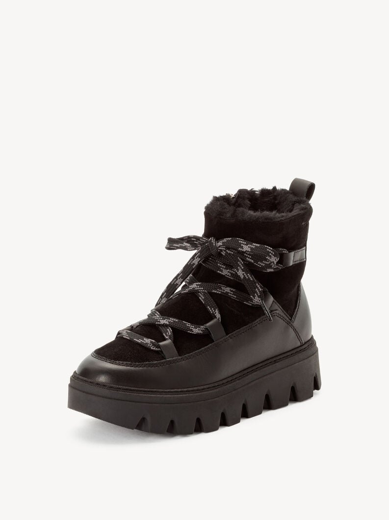 bootie in pelle - nero fodera calda 1-26274-45-001 compra tamaris stivaletti online