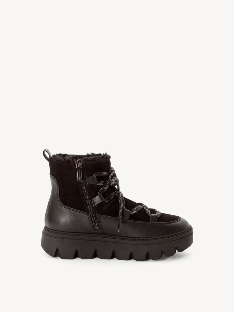 bootie in pelle - nero fodera calda 1-26274-45-001 compra tamaris stivaletti online