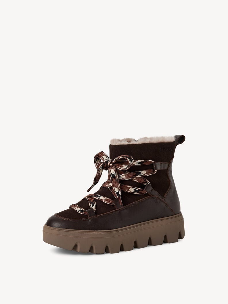 bootie in pelle - marrone fodera calda 1-26274-45-304 compra tamaris stivaletti online
