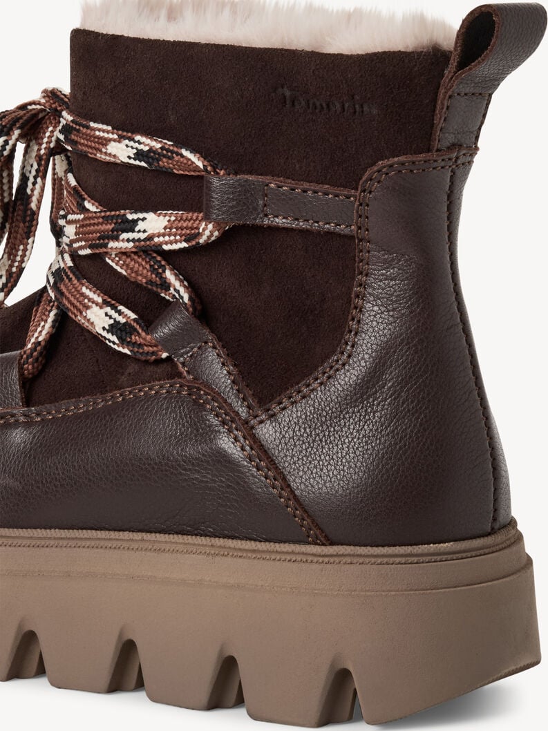 bootie in pelle - marrone fodera calda 1-26274-45-304 compra tamaris stivaletti online