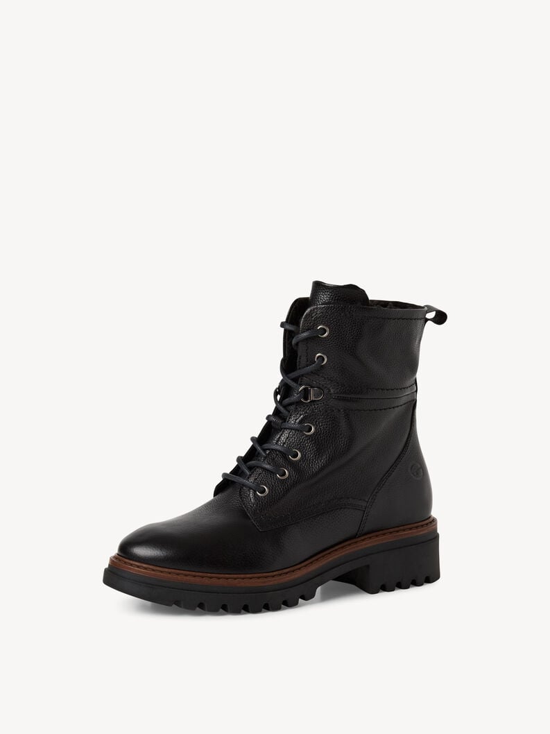 bootie in pelle - nero fodera calda 1-26285-45-003 compra tamaris stivaletti online