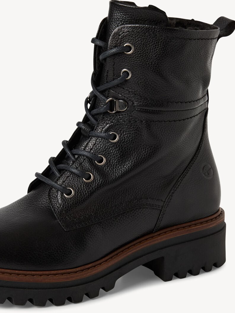 bootie in pelle - nero fodera calda 1-26285-45-003 compra tamaris stivaletti online