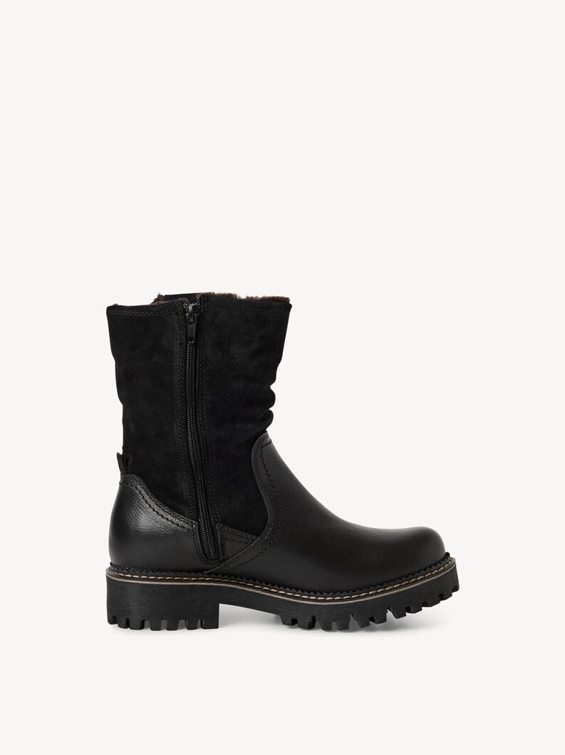 bootie in pelle - nero fodera calda 1-26416-45-001 compra tamaris stivaletti online