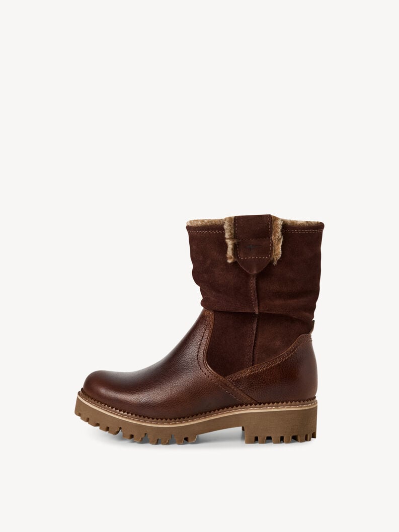 bootie in pelle - marrone fodera calda 1-26416-45-305 compra tamaris stivaletti online